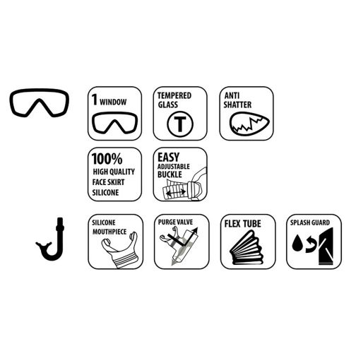 Schildkröt® Junior Snorkel Set BARBADOS - 2-piece
