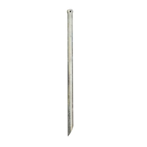 Mounting steel pipe for sandbox edging