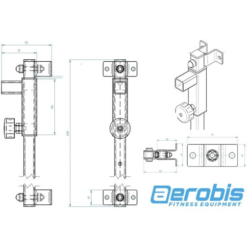 aerobis® Wall Bracket for Kinetic Trainer and revvll®