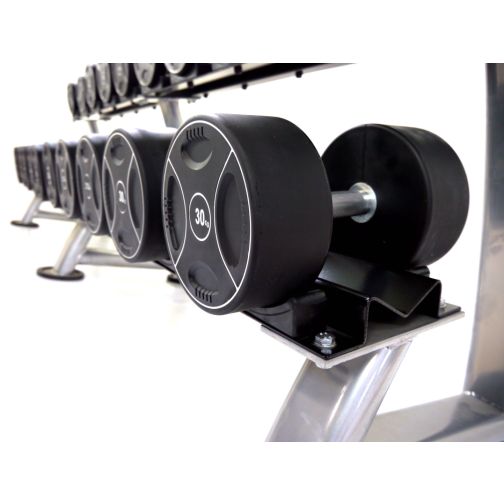 Compact dumbbell set with PU coating