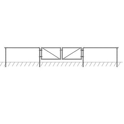 Double wing door for barrier systems