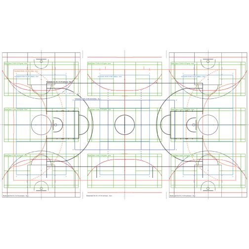 Indoor Field Markings for marking 101-250 meters.