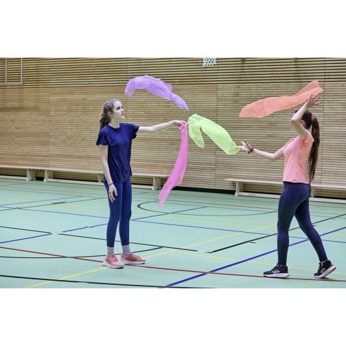 tanga sports® 10-piece Set of Chiffon Juggling Scarves