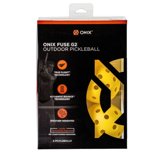 ONIX® Pickleball Fuse G2 Outdoor Yellow 3-Pack