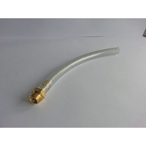 Drain hose for water bath, with connector