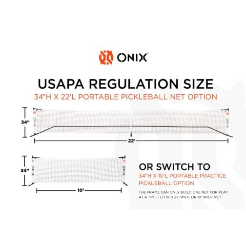 ONIX® Pickleball Net 2-in-1 Portable Net