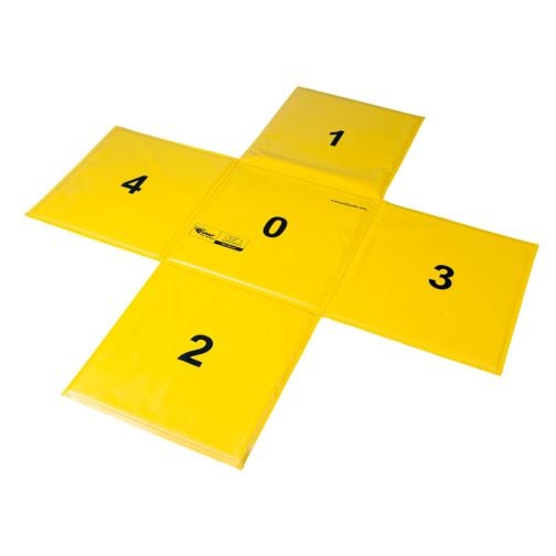 Cross-jump mat, foldable