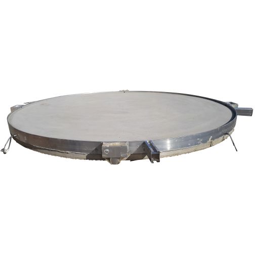Shot put ring with concrete plate