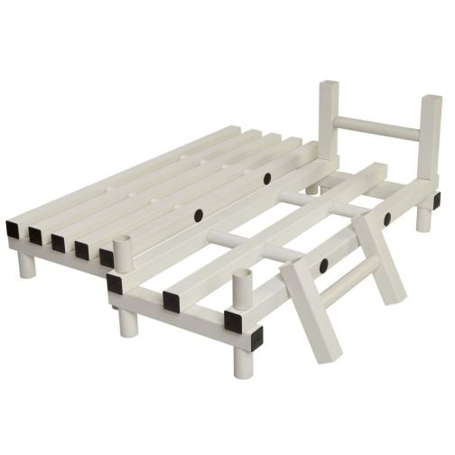 Plastic bench for wet areas