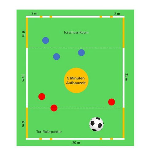Soccer Pitch® field marking for mini soccer 3 vs. 3