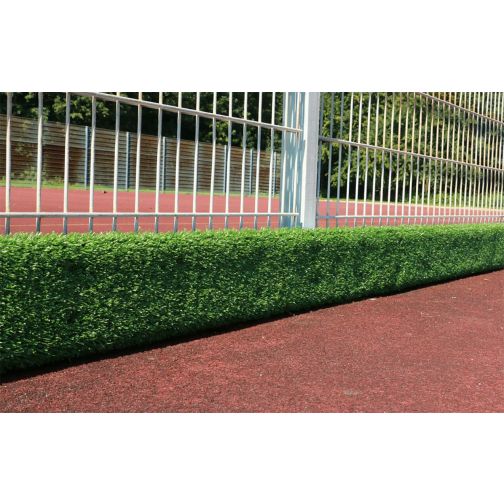 Plastic impact protection board coated with artificial turf