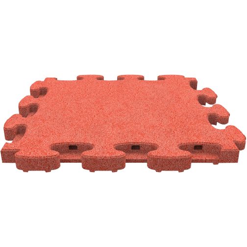 Fall protection mat 3D-PUZZLE, red