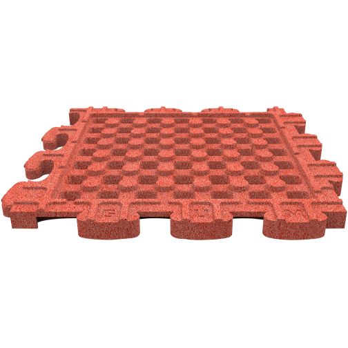 Fall protection mat 3D-PUZZLE, red