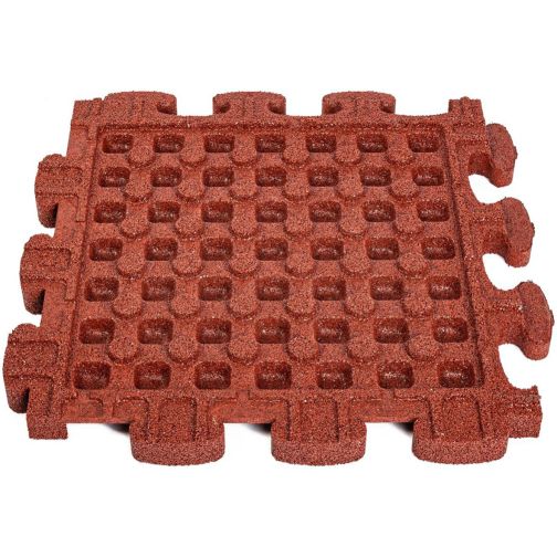 Fall protection mat 3D-PUZZLE, red