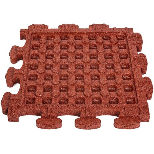 Fall protection mat 3D-PUZZLE, red