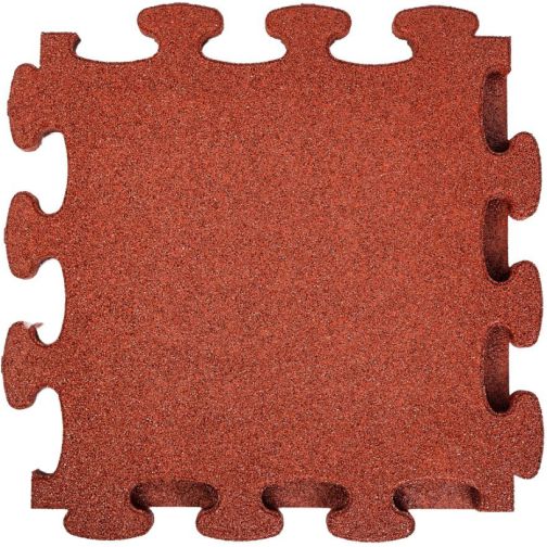 Fall protection mat 3D-PUZZLE, red