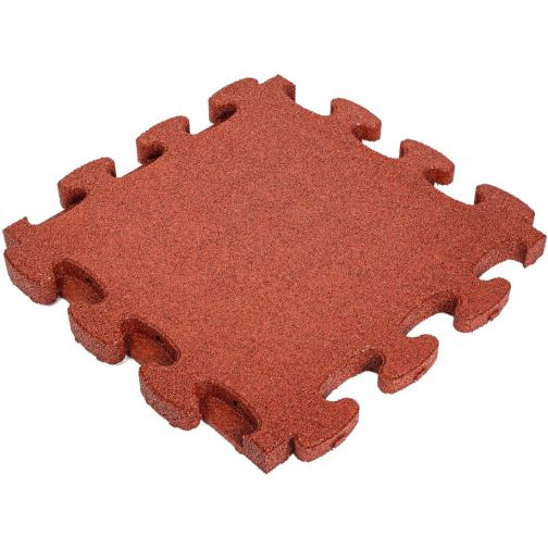 Fall protection mat 3D-PUZZLE, red