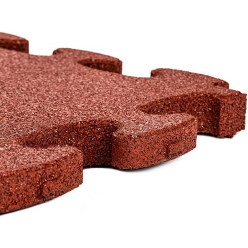 Fall protection mat 3D-PUZZLE, red