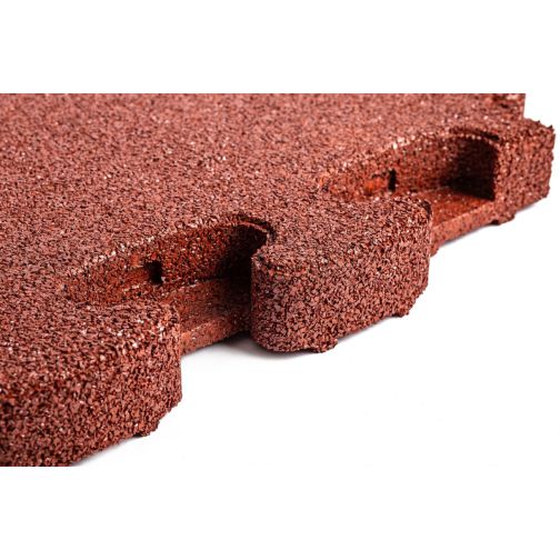 Fall protection mat 3D-PUZZLE, red