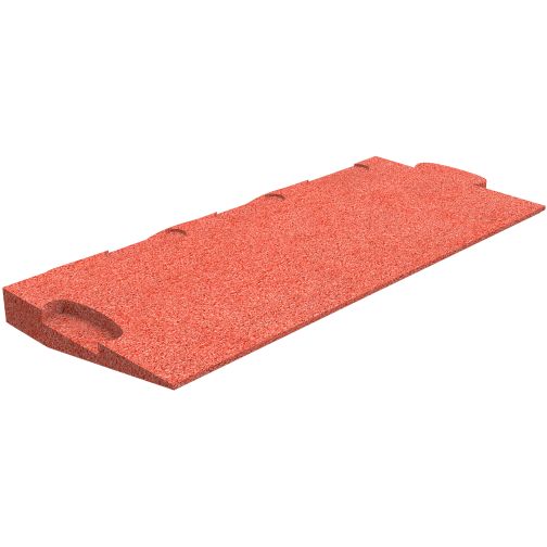 Edge mat 3D-PUZZLE, red, 55 x 25 cm, 4,5 cm thick