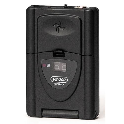 VHF pocket transmitter with lapel microphone