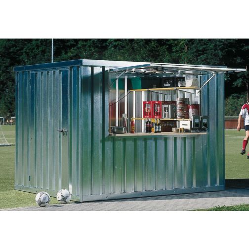 Multifunctional wall for material containers