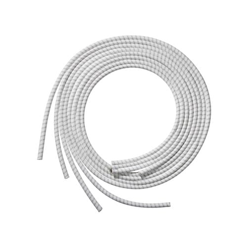 Braided rubber cable white/blue, Ø 11 mm