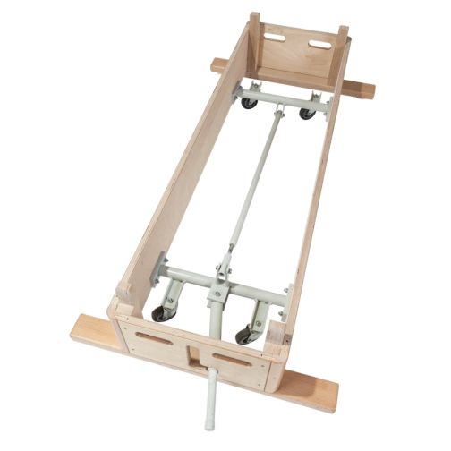 Box base with rolling mechanism for vaulting box