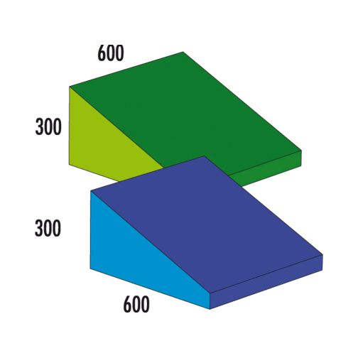 Play building block wedge mat