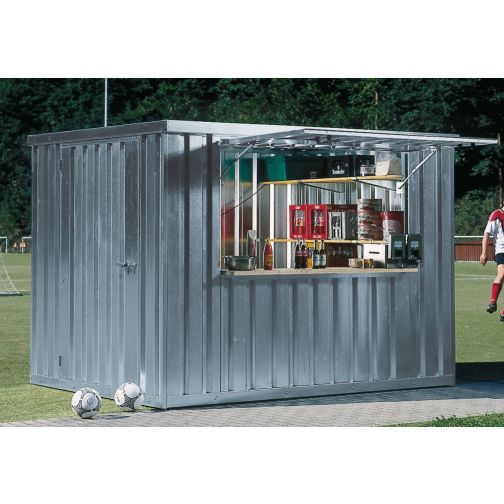 Multifunctional wall for material containers