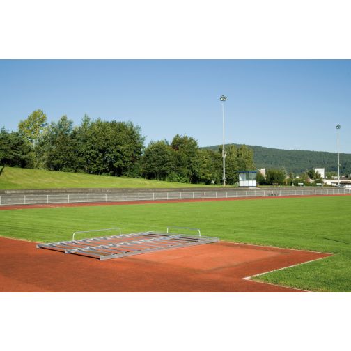 Aluminum frame for high jump cushions