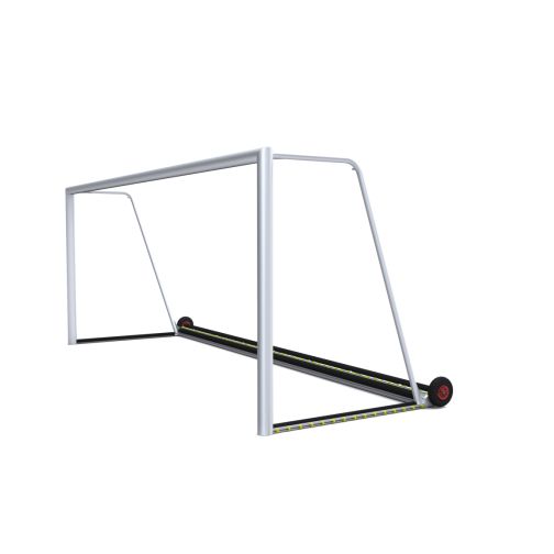 PlayersProtect® Safety Youth Soccer Goal, with weighted tube and transport rollers
