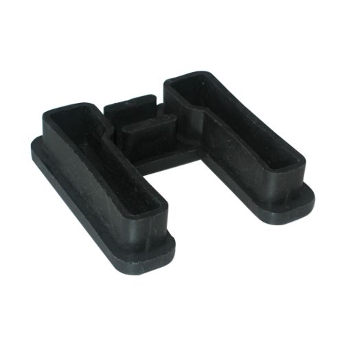 Black plastic cap