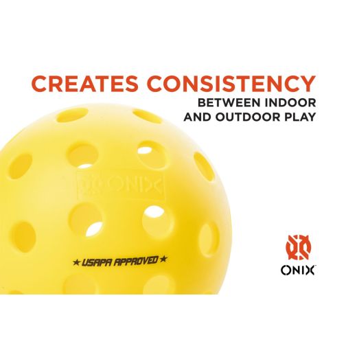 ONIX® Pickleball Fuse G2 Outdoor Yellow 3-Pack