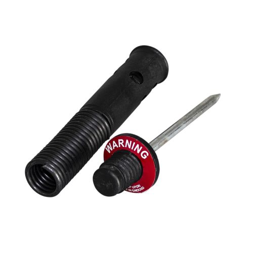 Steel pin adapter with spring for poles 25 mm Ø