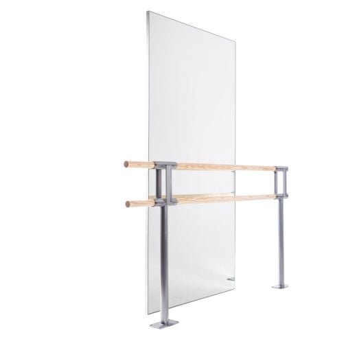 Base for double ballet bars