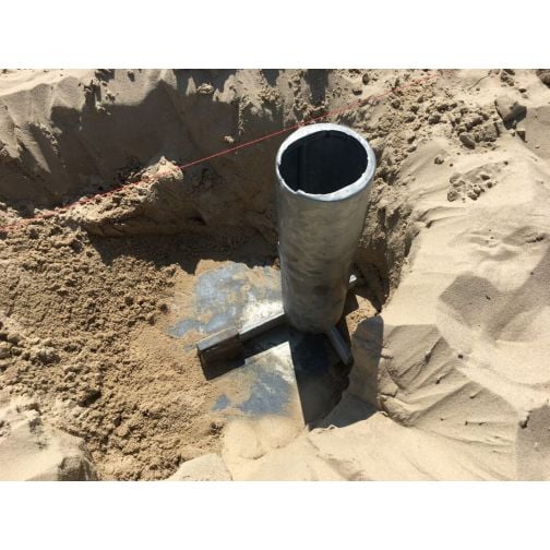 Anchor plate with sleeve element 120 x 100 mm