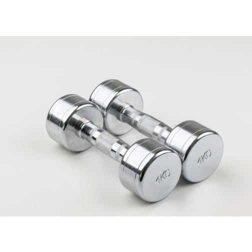 Chrome dumbbell set