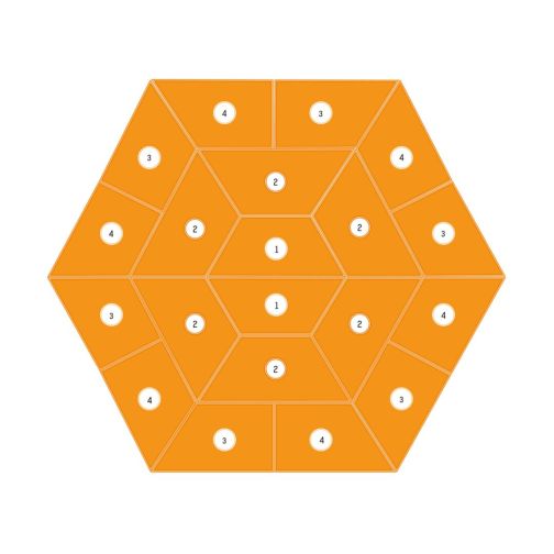 Set of 20 mats for Kübler Sport climbing hexagon