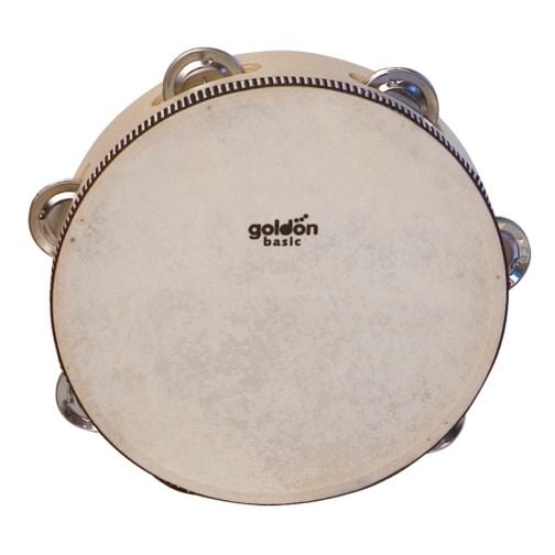 goldon® Jingle Tambourine with Natural Skin