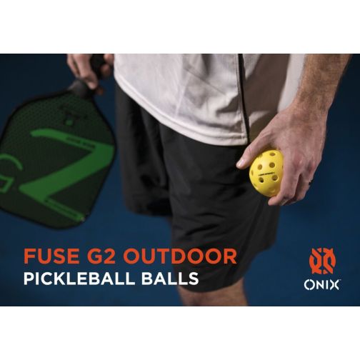 ONIX® Pickleball Fuse G2 Outdoor Yellow 3-Pack