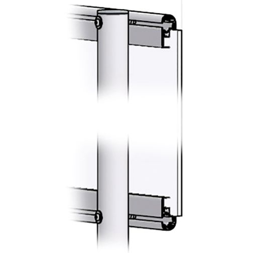 Premium Advertising System with Side Boards as a Complete System with Support Poles.