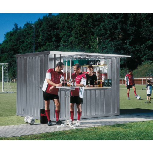 Multifunctional wall for material containers