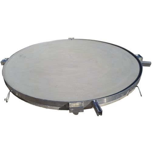 Shot put ring with concrete plate