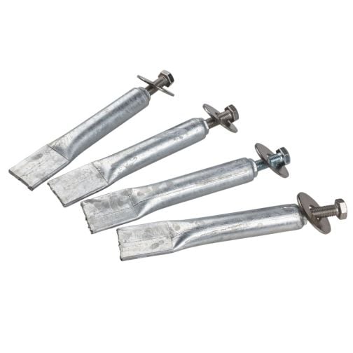 Complete set of ground anchors for soccer goals