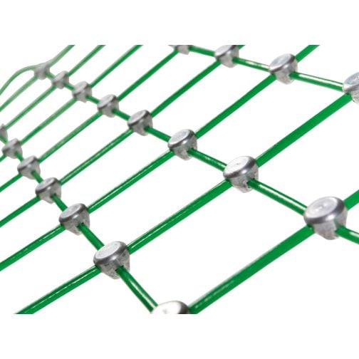 Bolzplatz goal net with steel reinforcement