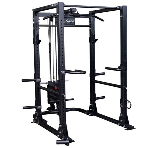 Body-Solid® GPR-400 Power Rack with Lat Pulldown & Row Attachment GLA-400
