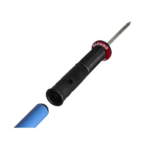 Steel pin adapter with spring for poles 25 mm Ø