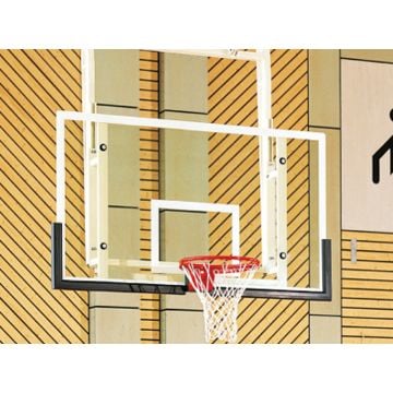 Basketball board frame for basketball ceiling fixture