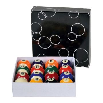 Pool billiard balls, set of 16
